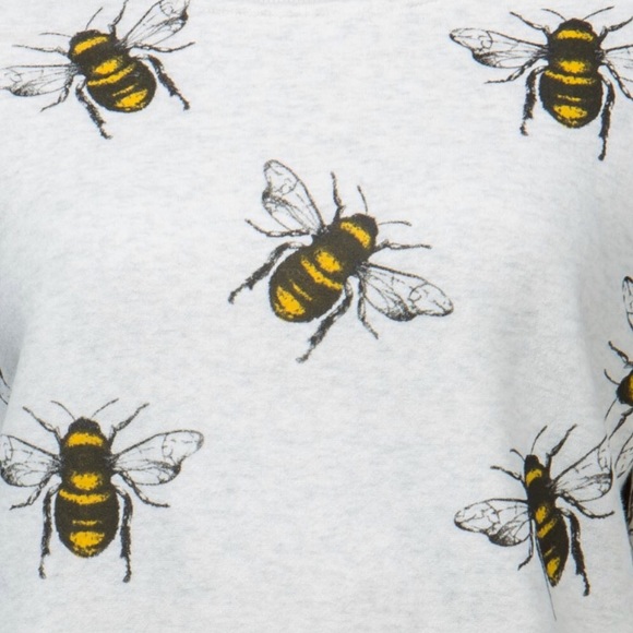🐝 Bee Animal Print Sweater Pullover Sweatshirt - Picture 4 of 6